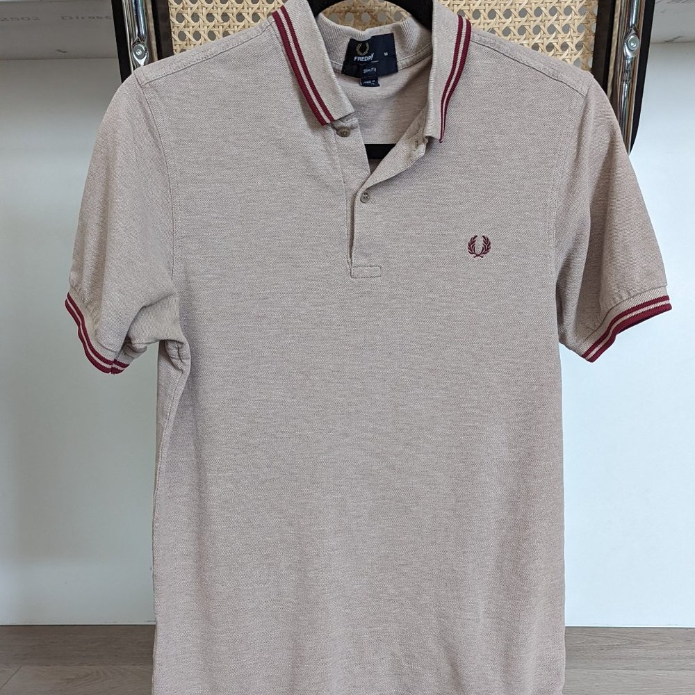 Fred Perry Twin Tip Slim Fit Polo Mens Size M